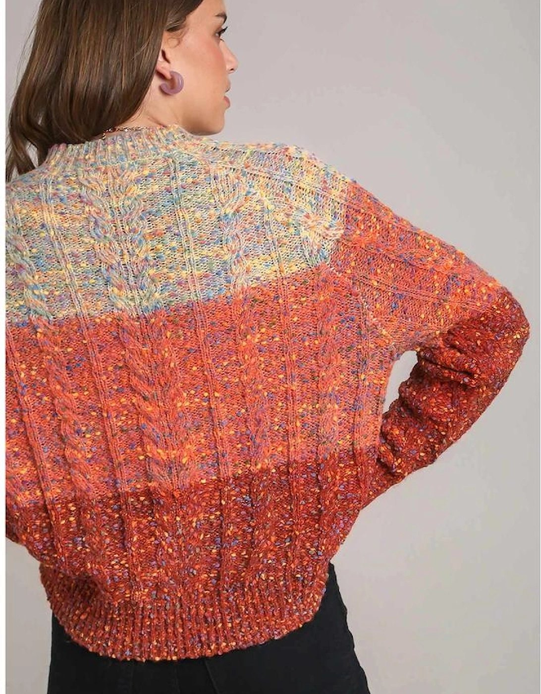 Multicolour Colorful Confetti Wool Ball Knitted Sweater