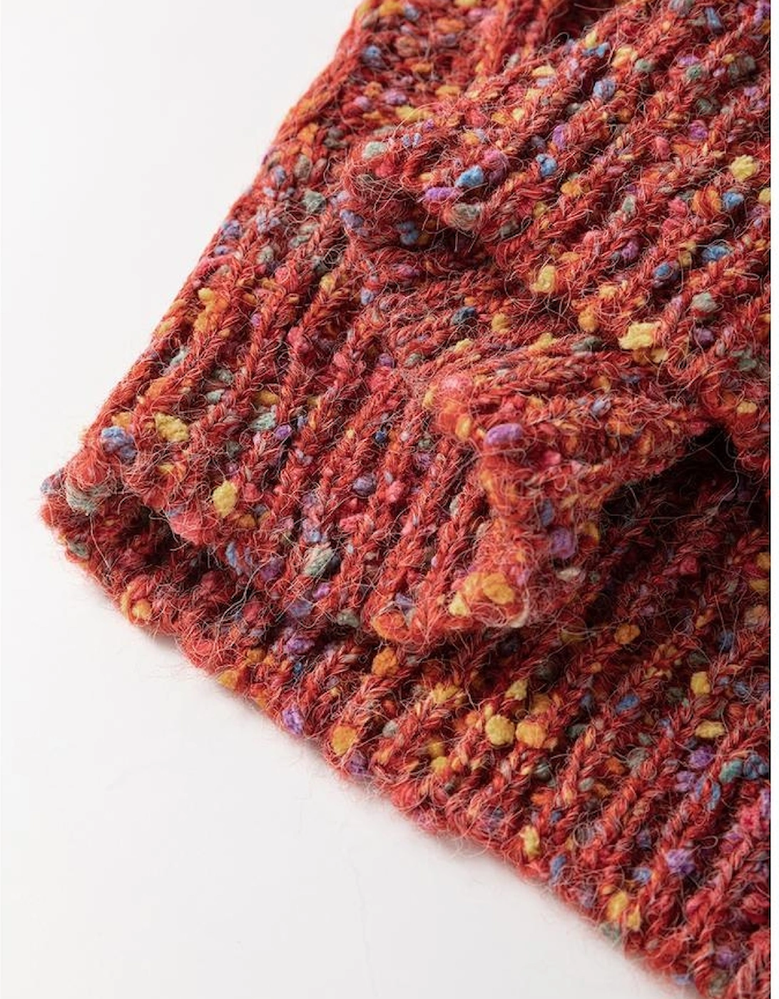 Multicolour Colorful Confetti Wool Ball Knitted Sweater