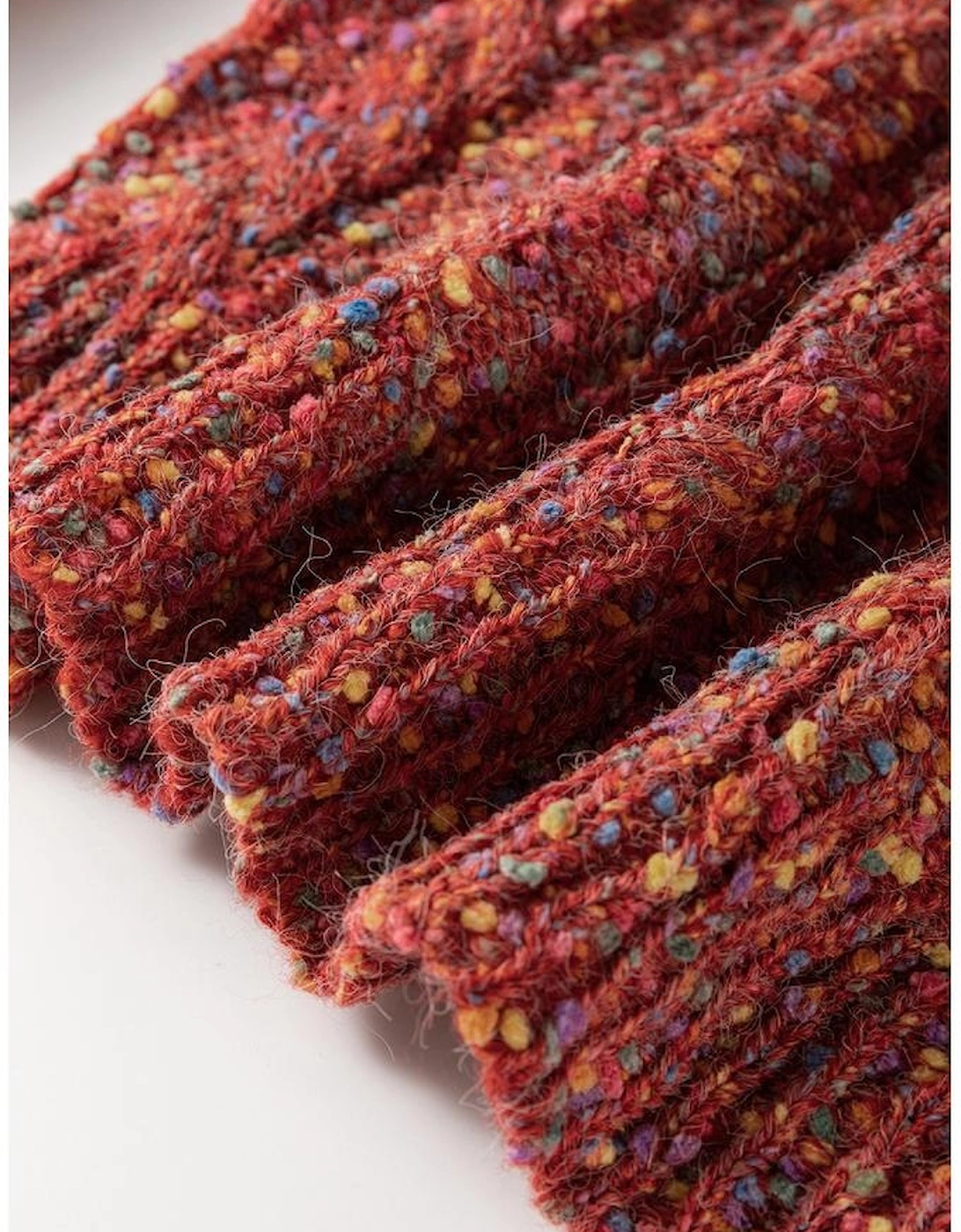 Multicolour Colorful Confetti Wool Ball Knitted Sweater