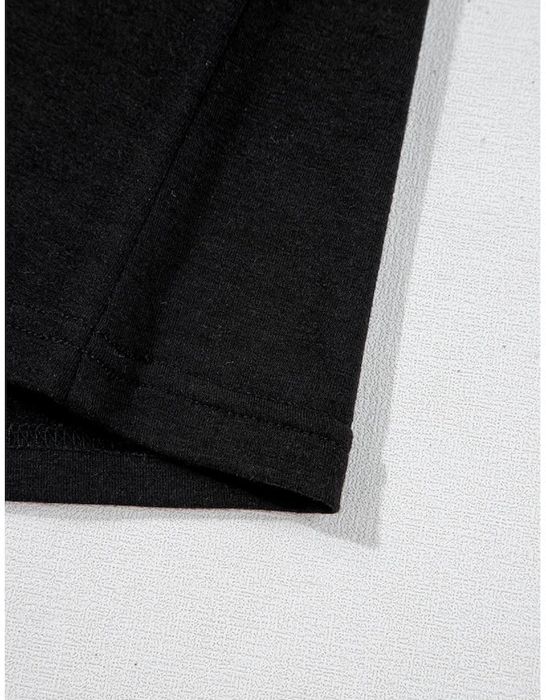 Black Sheer Floral Mesh Round Neck T Shirt