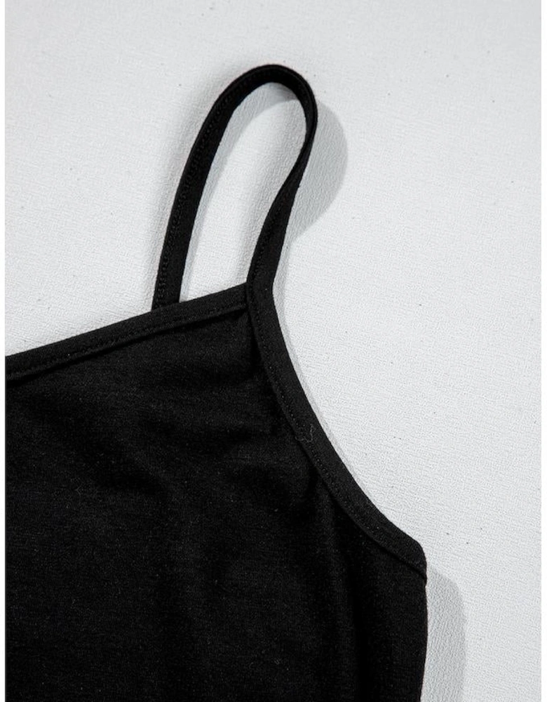 Black Sheer Floral Mesh Round Neck T Shirt