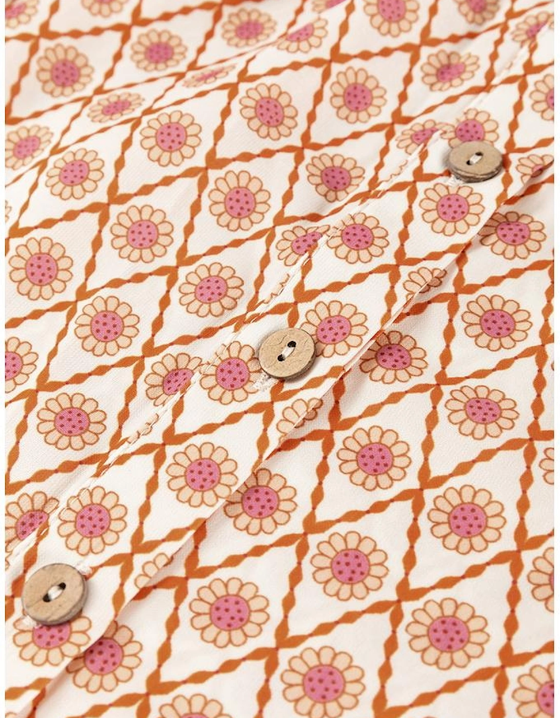 Multicolour Boho Floral Mixed Print Puff Sleeve Shirt