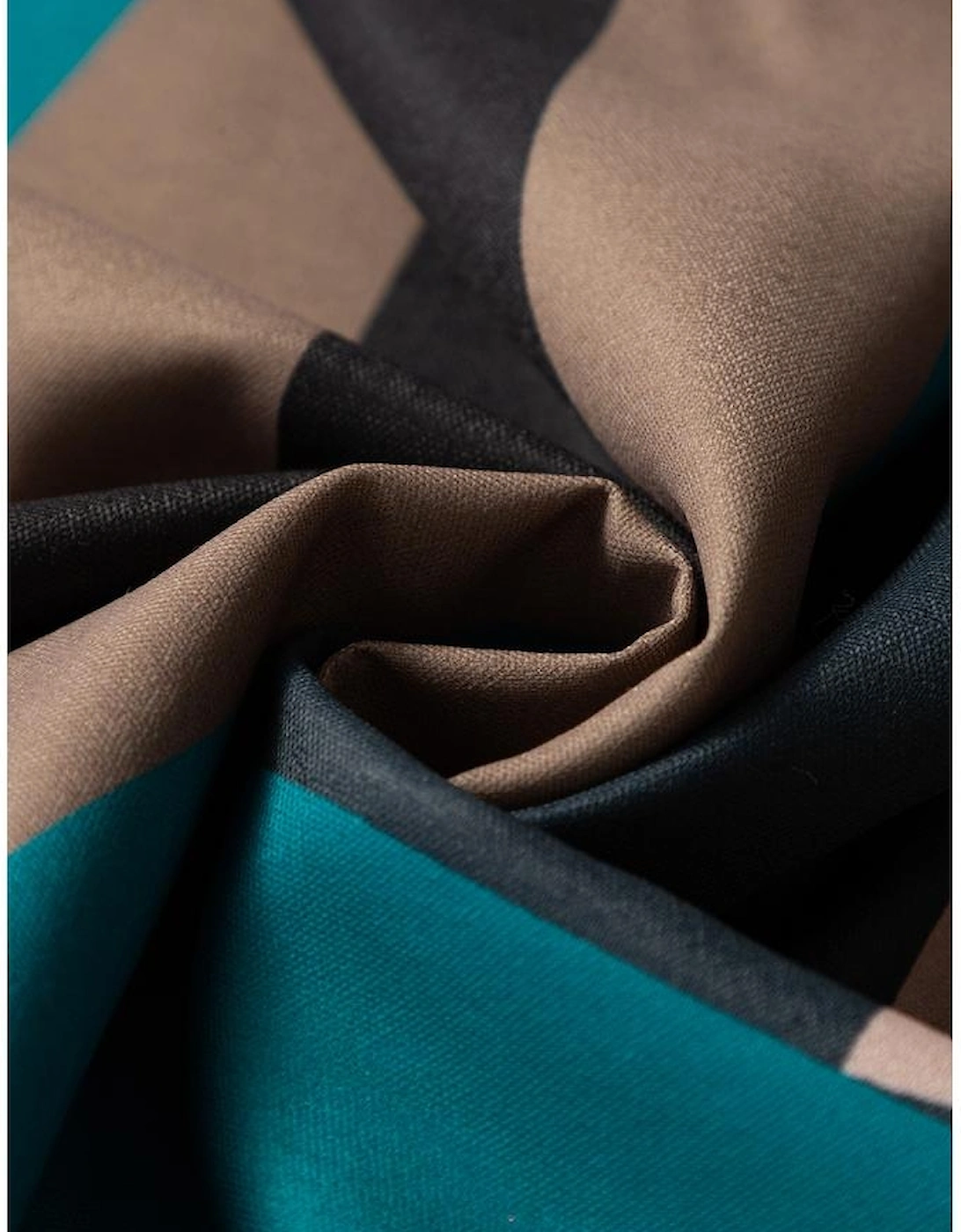 Brown Retro Geometric Printed Y Back Sleeveless Dress