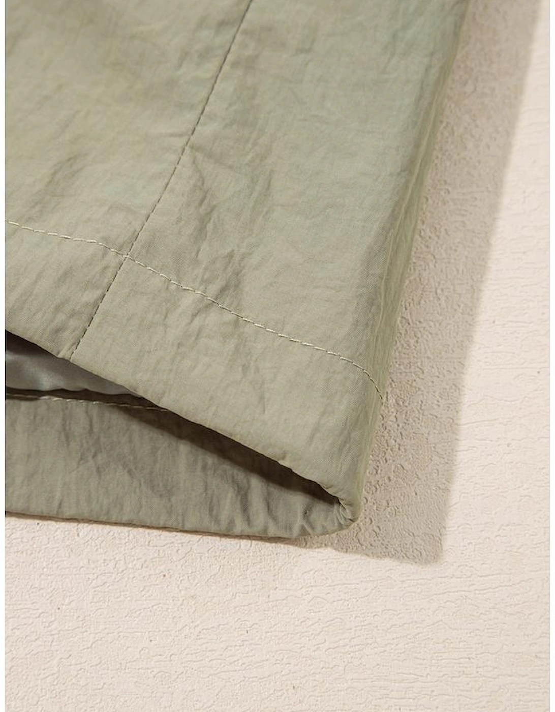 Laurel Green Zipped Pocket Cropped Hooded Utility Jacket