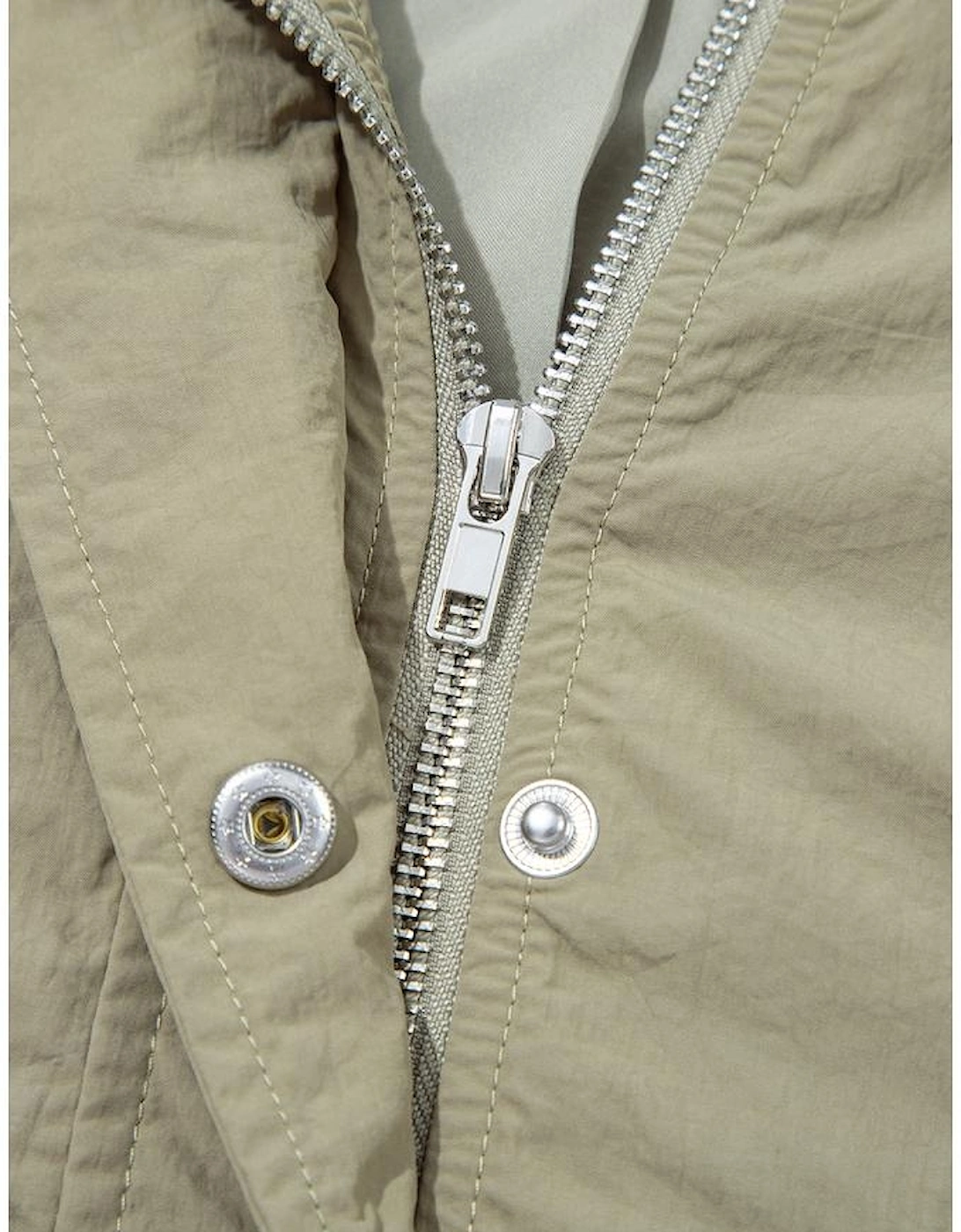 Laurel Green Zipped Pocket Cropped Hooded Utility Jacket