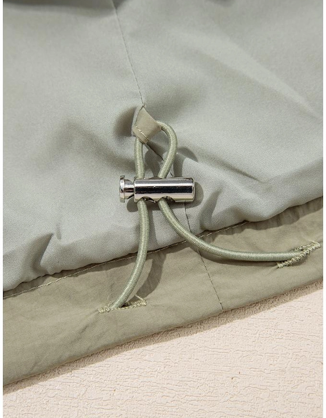 Laurel Green Zipped Pocket Cropped Hooded Utility Jacket