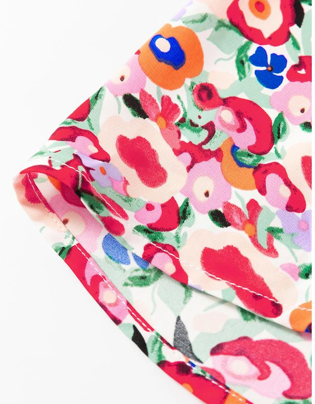 Red Floral Half Sleeve Deep V Neck Cutout Back Split Maxi Dress