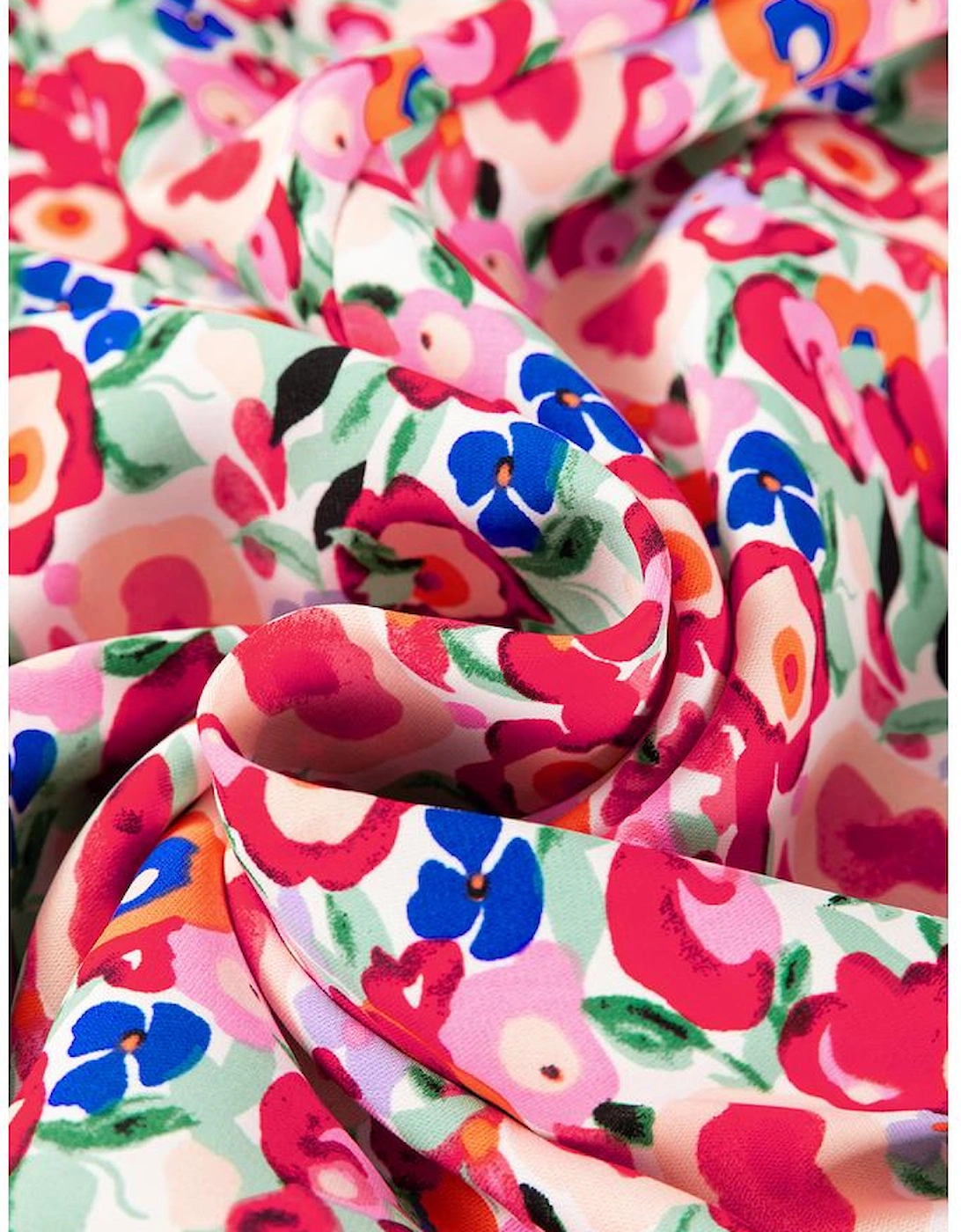 Red Floral Half Sleeve Deep V Neck Cutout Back Split Maxi Dress