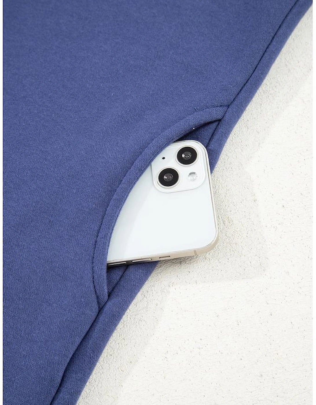 Dirty blue Fleece Lined Adjustable Drawstring Oversize Tunic Hoodie