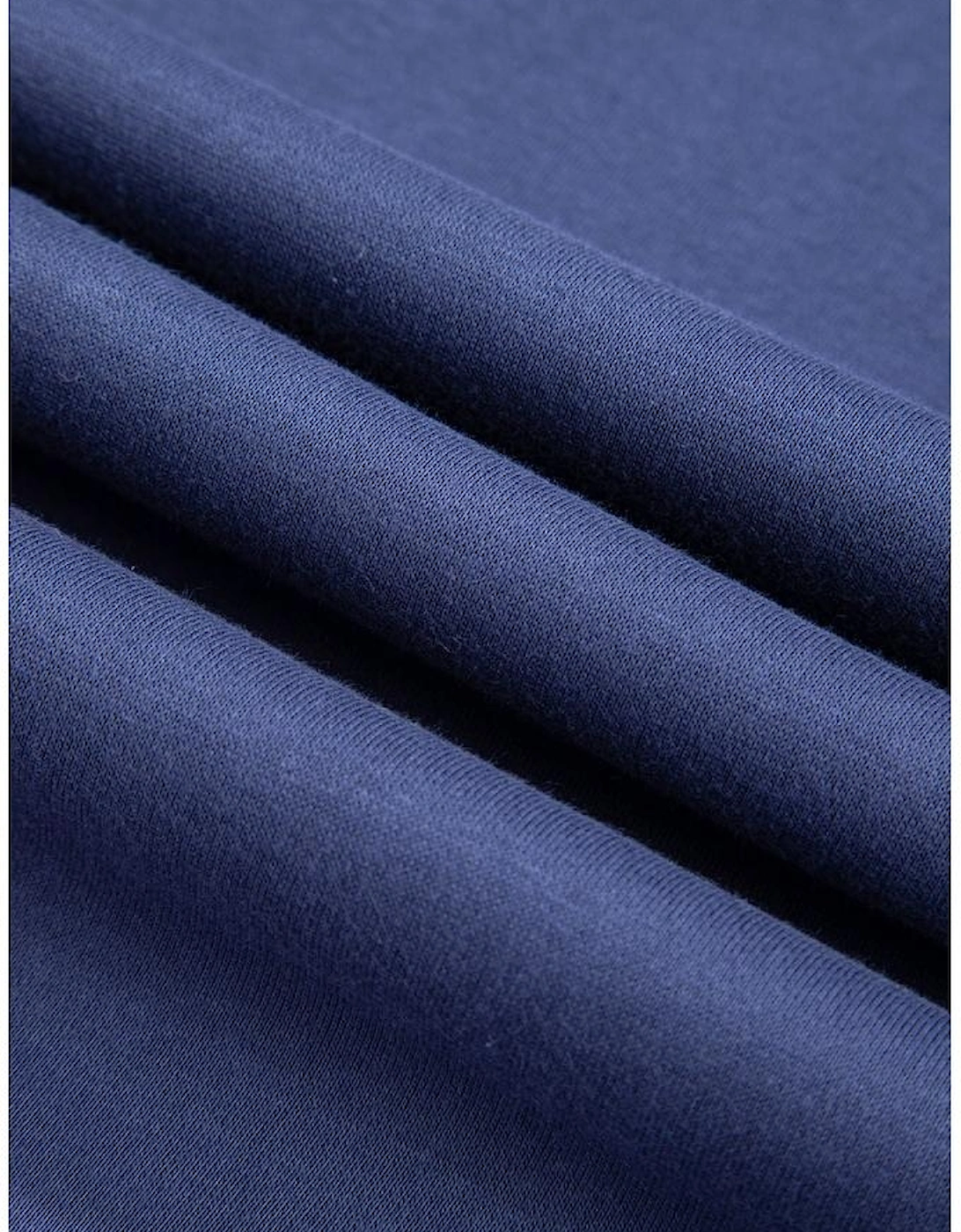 Dirty blue Fleece Lined Adjustable Drawstring Oversize Tunic Hoodie