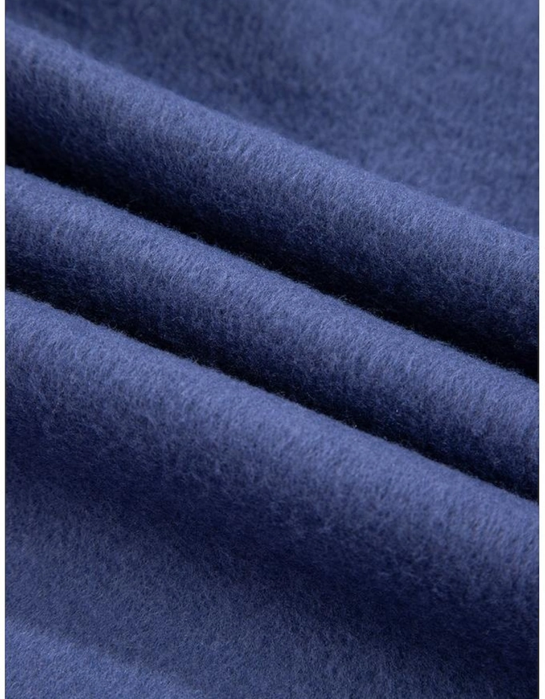 Dirty blue Fleece Lined Adjustable Drawstring Oversize Tunic Hoodie