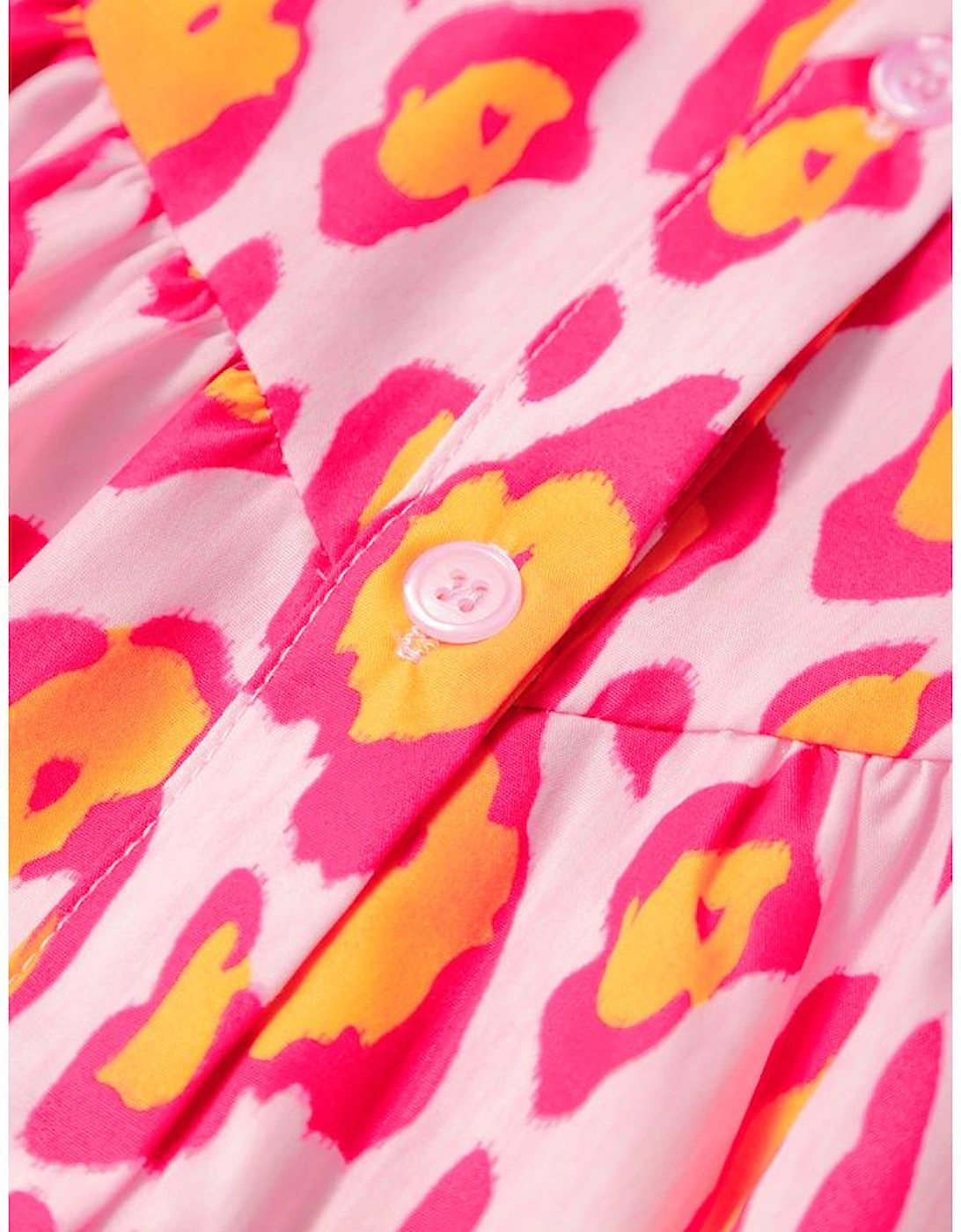 Rose Red Oversized Leopard Print Balloon Sleeve Casual Shirt