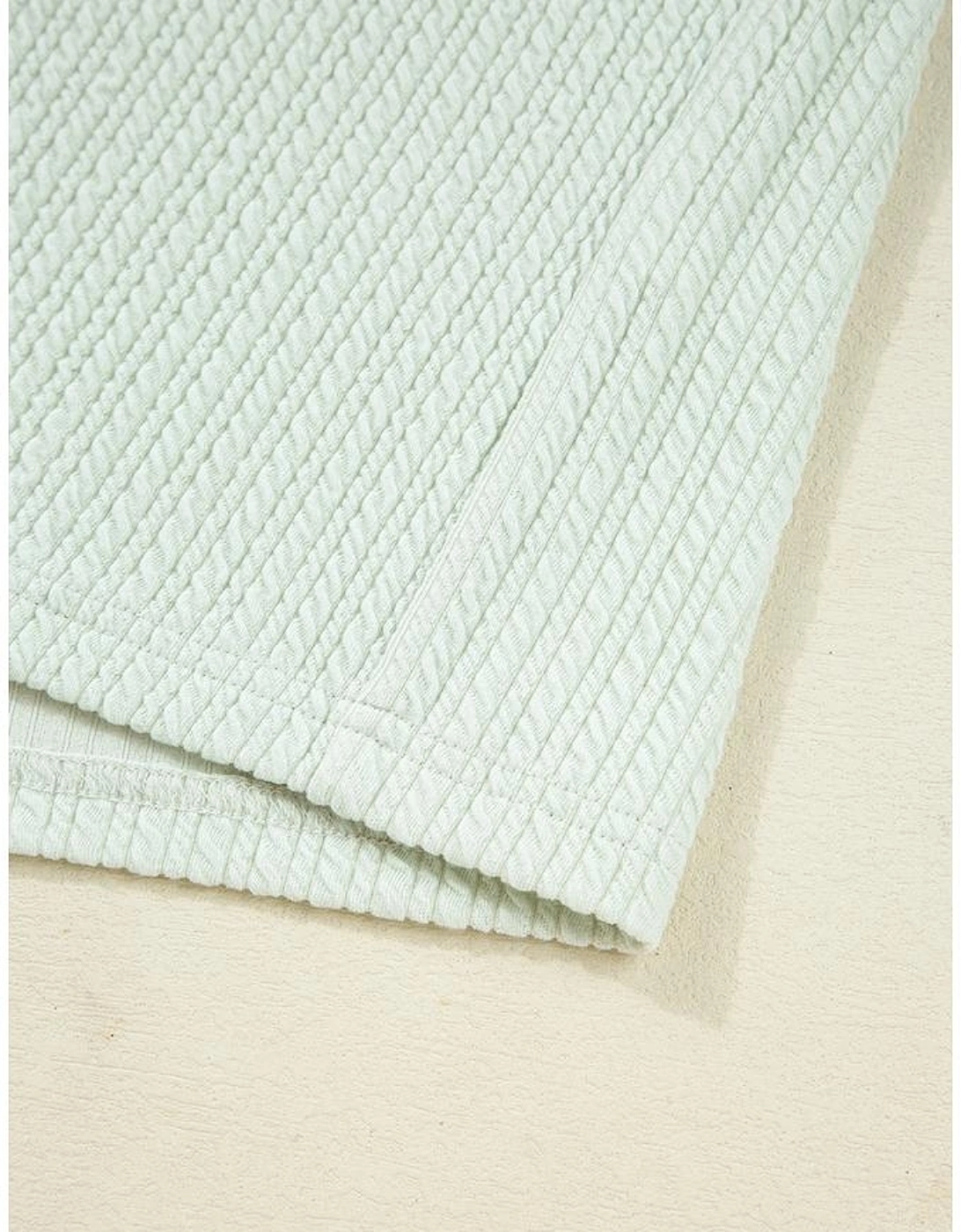 Clearly Aqua Textured Patched Chest Pocket Shirt and Pants Set