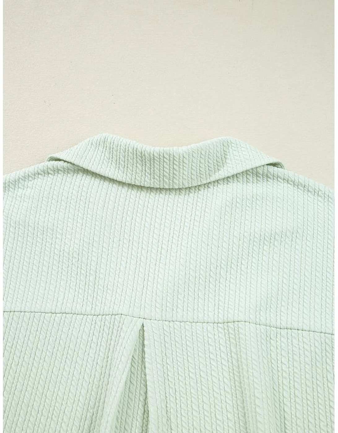 Clearly Aqua Textured Patched Chest Pocket Shirt and Pants Set