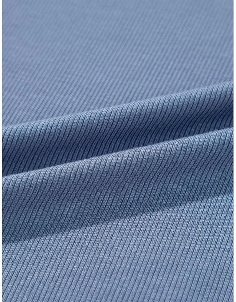 Ashleigh Blue Solid Color Rib Knit Open Front Tunic Cardigan