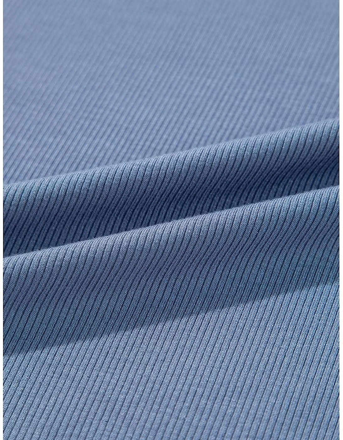 Ashleigh Blue Solid Color Rib Knit Open Front Tunic Cardigan