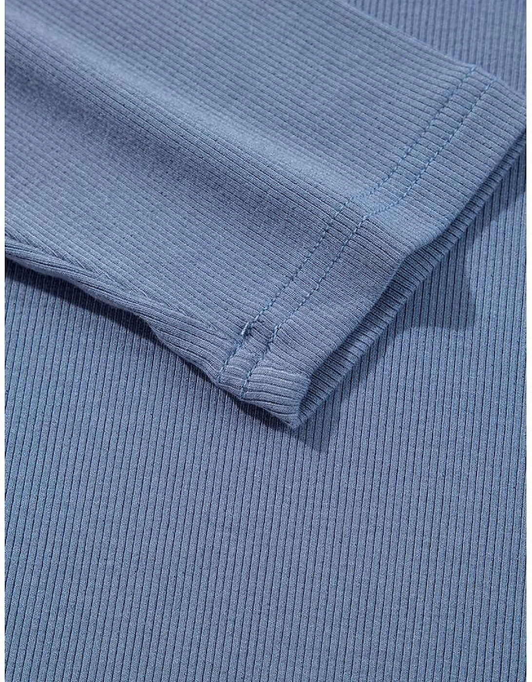 Ashleigh Blue Solid Color Rib Knit Open Front Tunic Cardigan