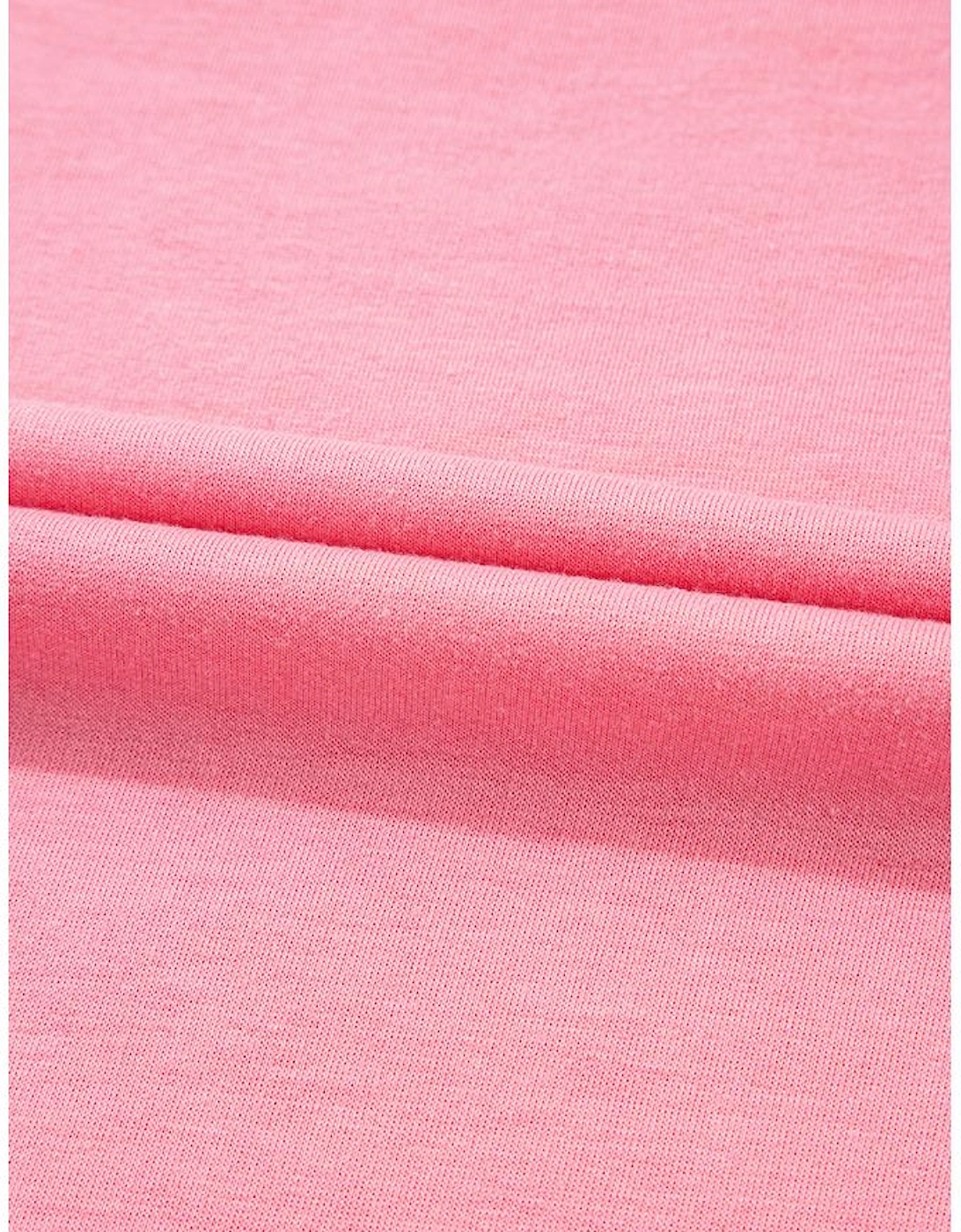 Peach Blossom Two Tones Patchwork Half Sleeve Plus Size T Shirt