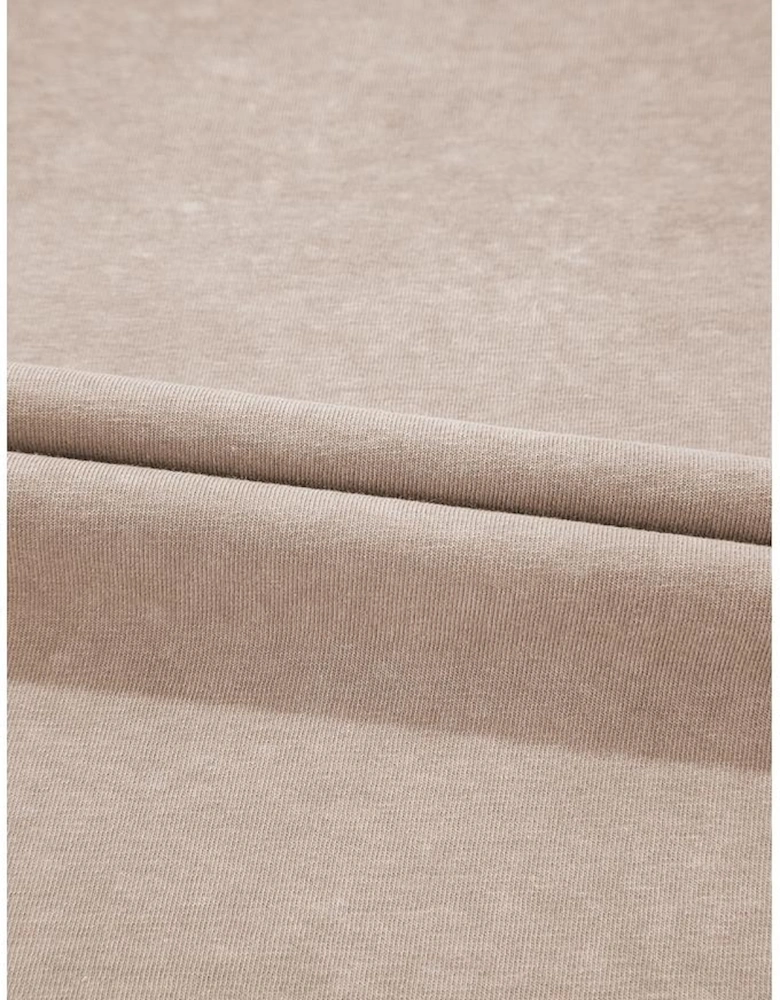 Smoke Gray Mineral Wash Floral Steer Head Printed Back Western Fashion Tee