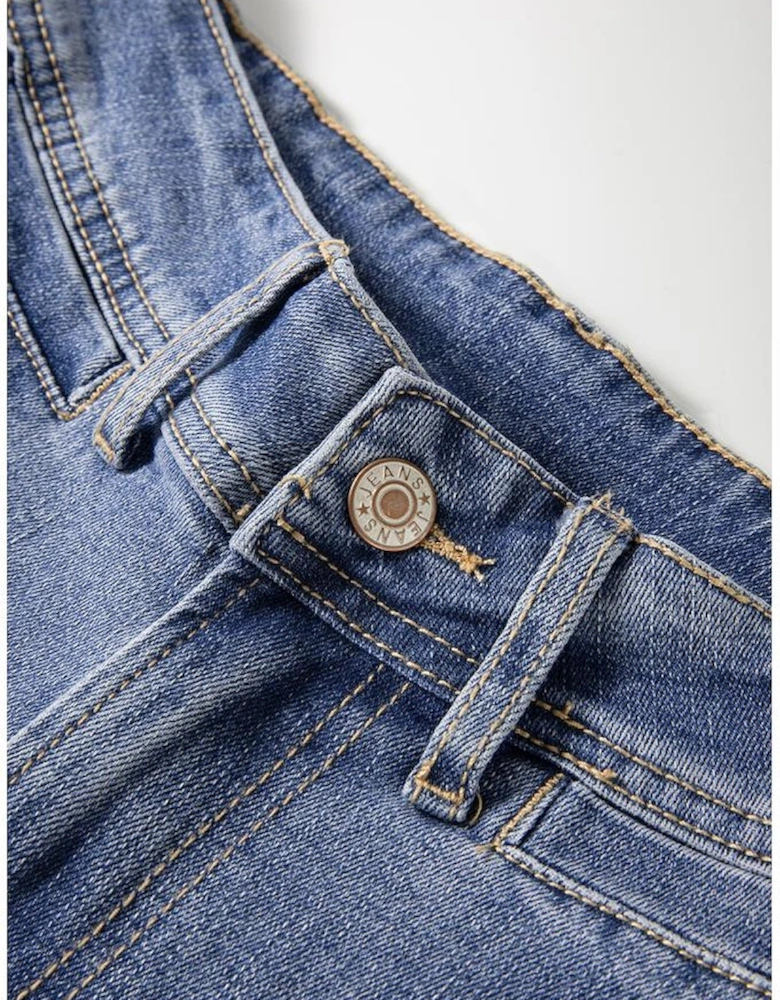 Ashleigh Blue Mineral Wash High Waist Bell Bottom Crop Jeans