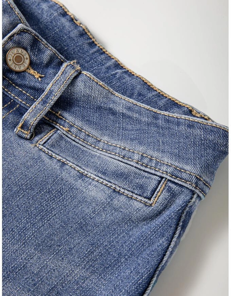 Ashleigh Blue Mineral Wash High Waist Bell Bottom Crop Jeans