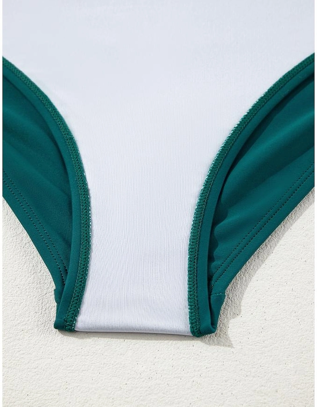 Green Leopard Print U Neck Knotted High Waist Bikini Set