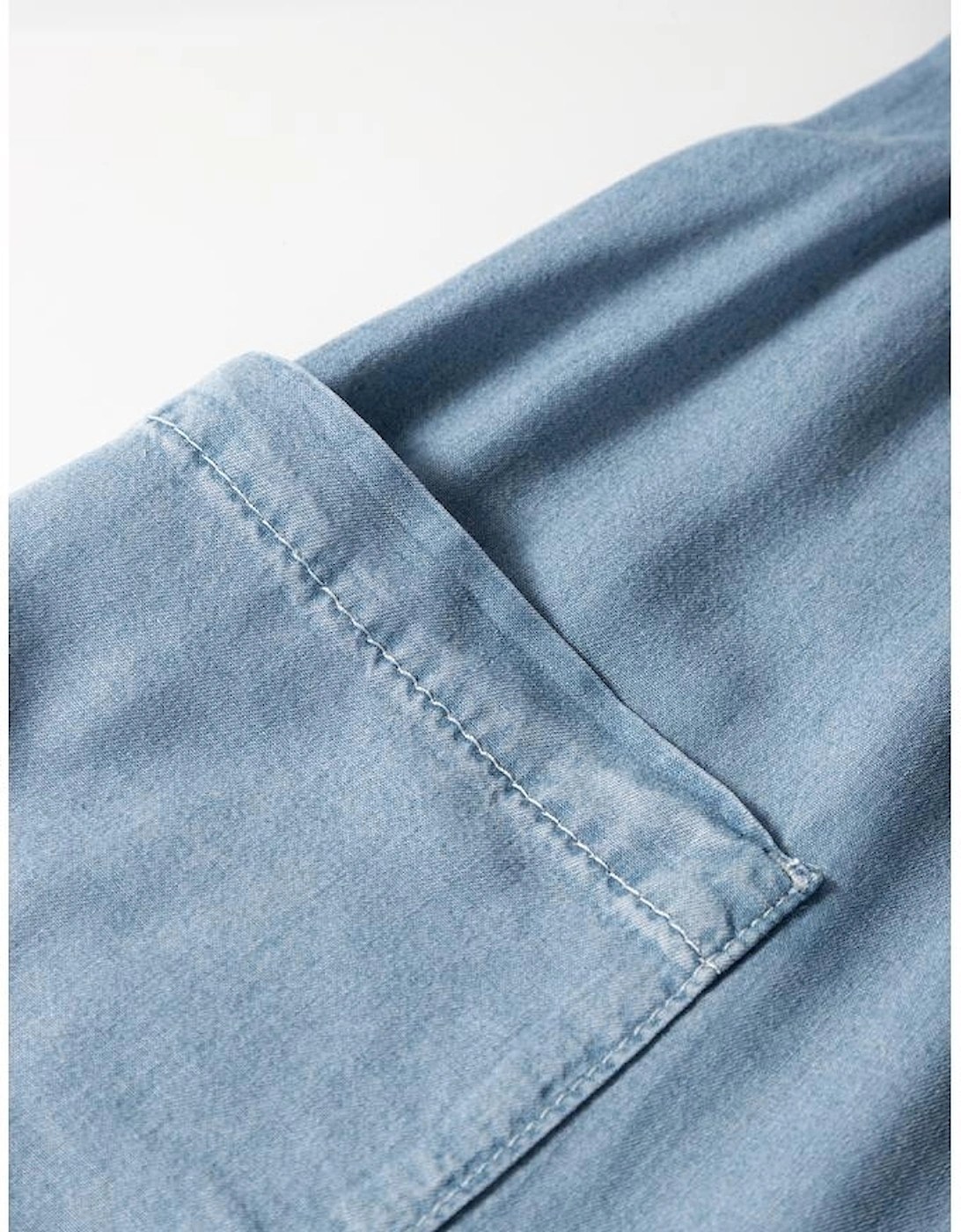 Beau Blue Buttoned Front High Waist Side Pockets Denim Maxi Skirt