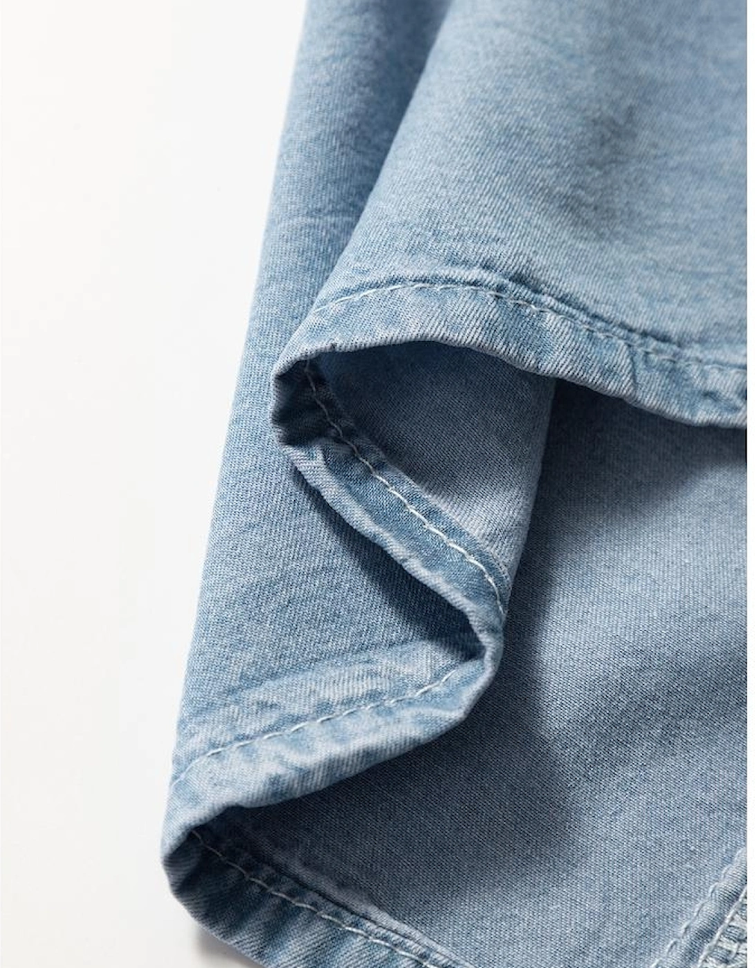 Beau Blue Buttoned Front High Waist Side Pockets Denim Maxi Skirt