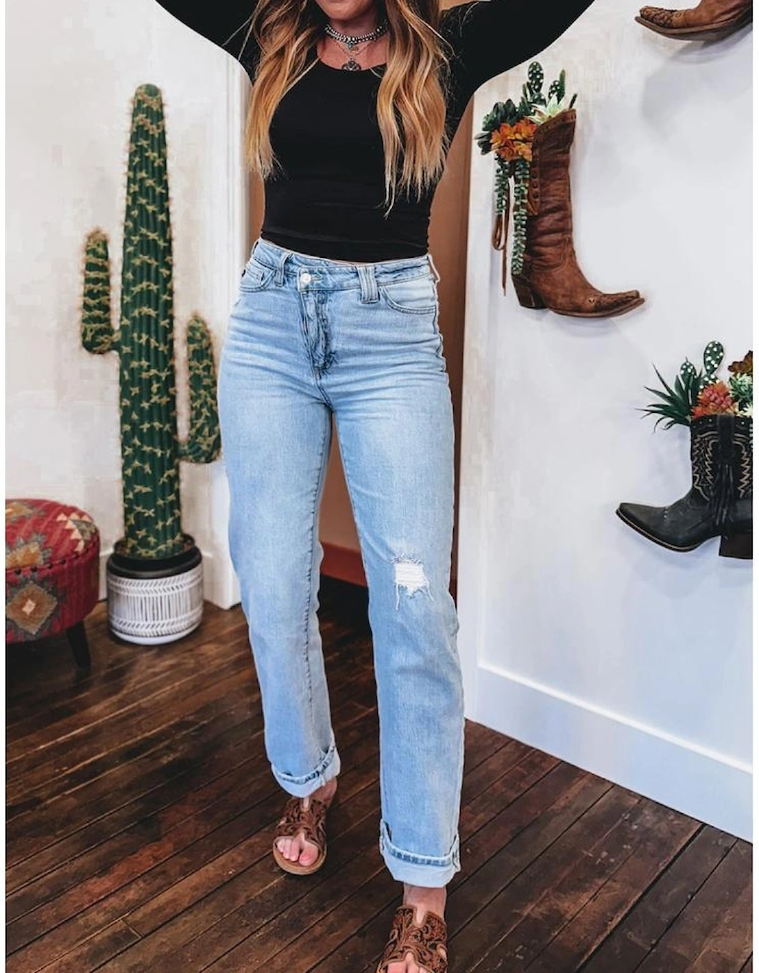 Black Solid Color Long Sleeve Fitted Top