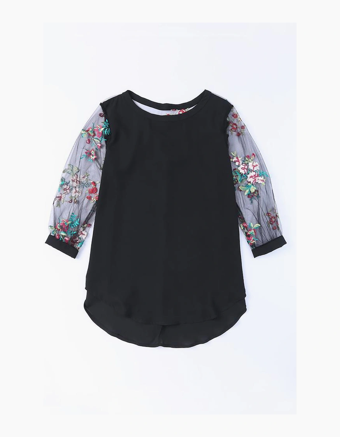Azura Exchange Embroidered Sleeve Blouse