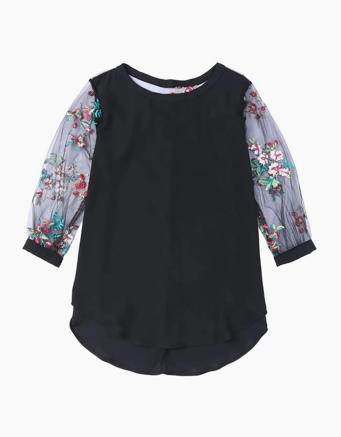 Azura Exchange Embroidered Sleeve Blouse