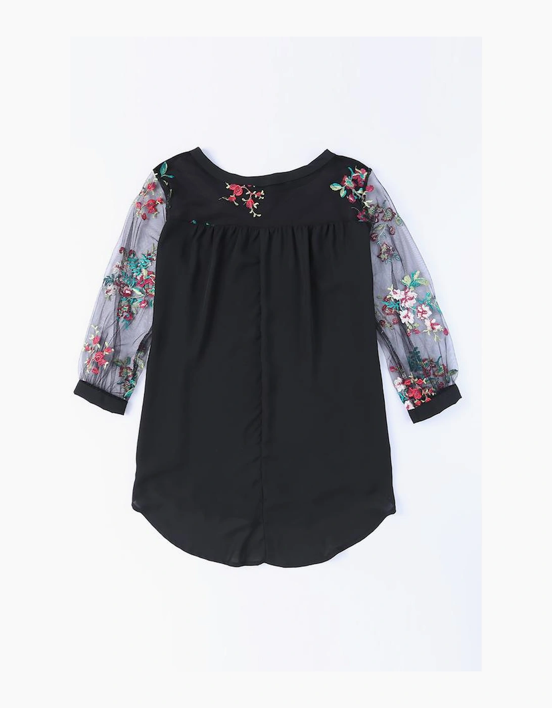 Azura Exchange Embroidered Sleeve Blouse