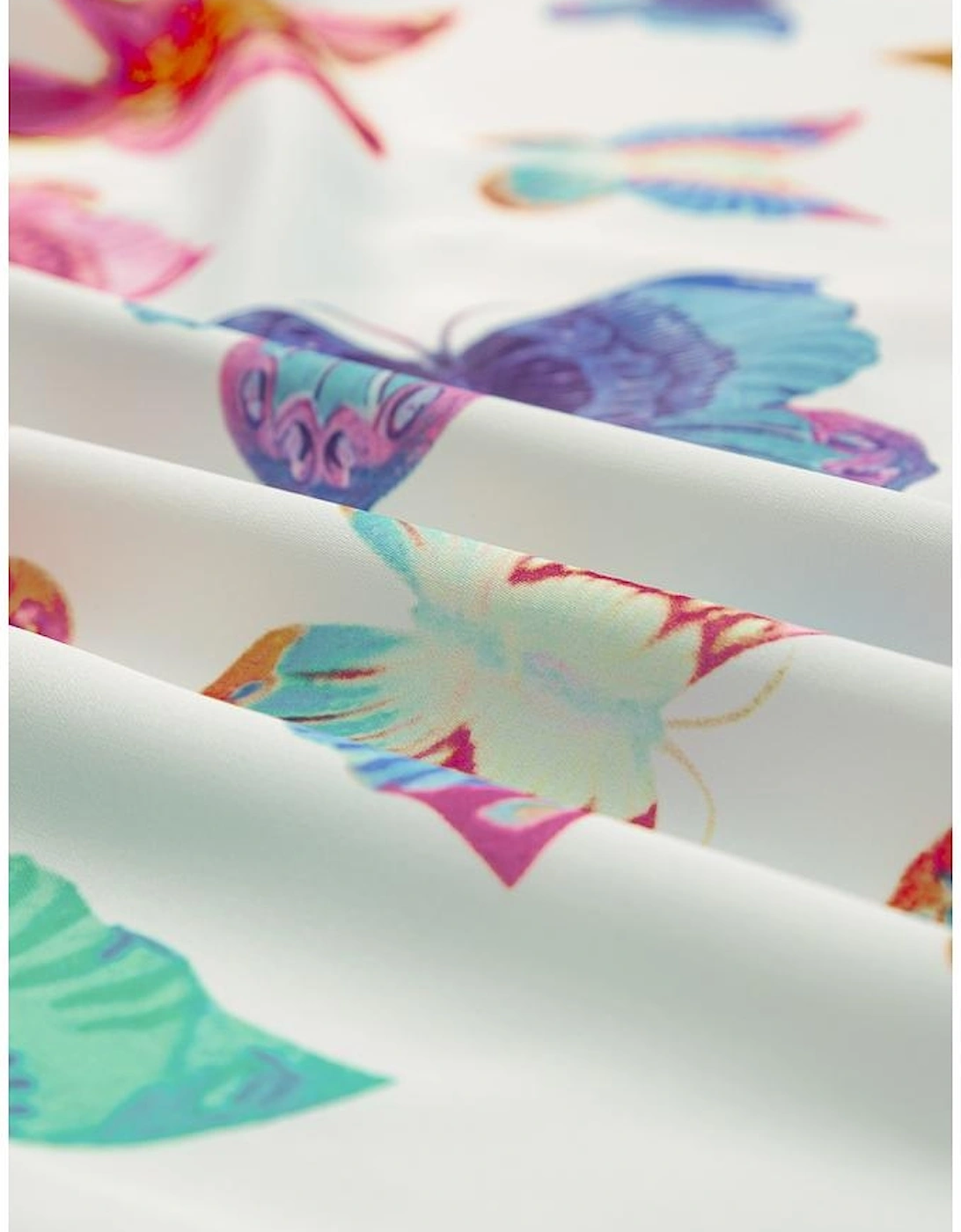 Multicolour Butterfly Pattern Short Sleeve Shirt Pajamas Set