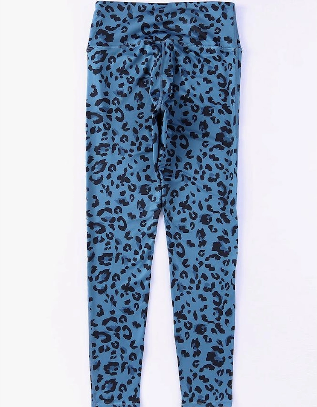 Blue Classic Leopard Print Active Leggings