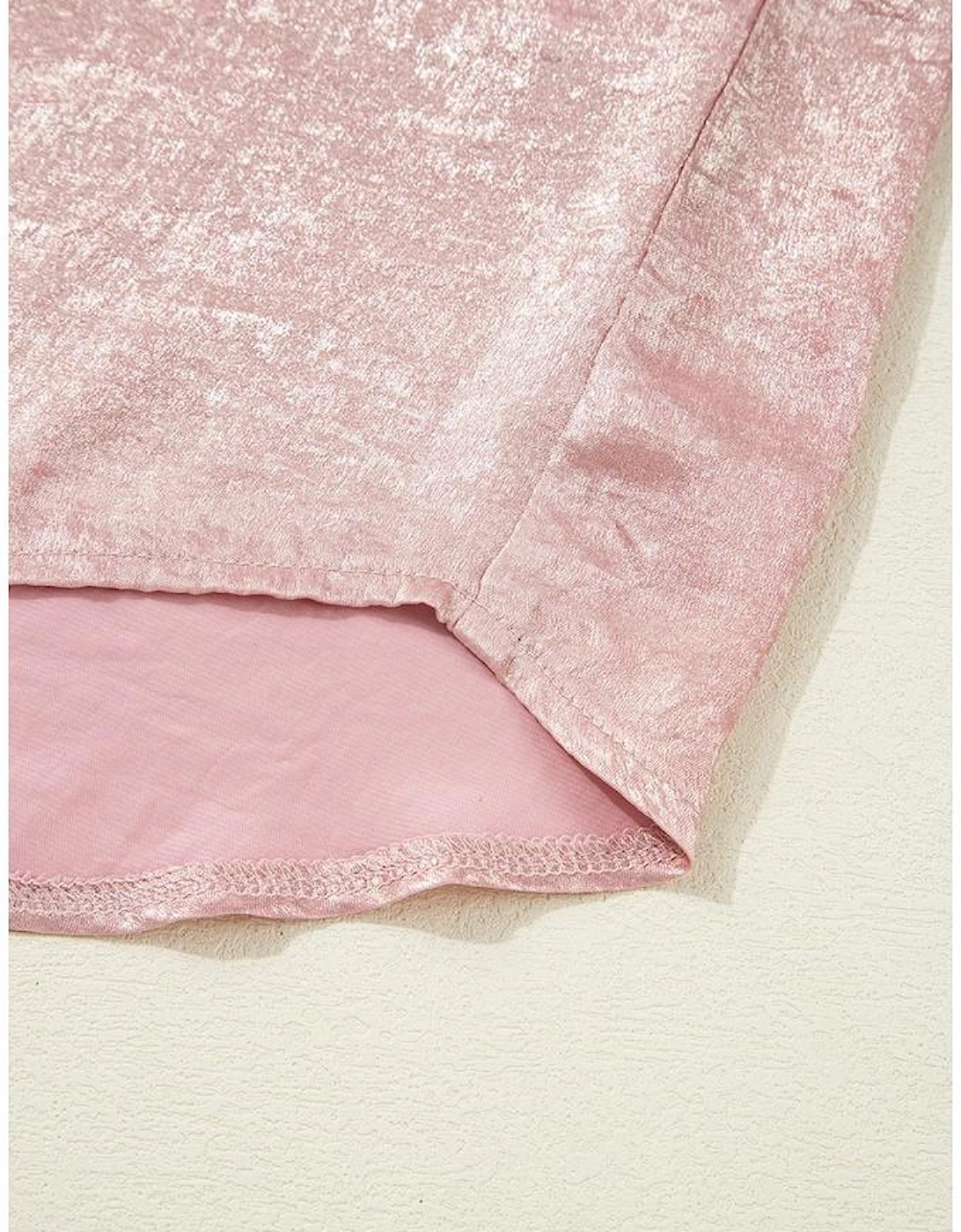 Delicacy Metallic Buttoned Loose Fit Short Sleeve Shirt