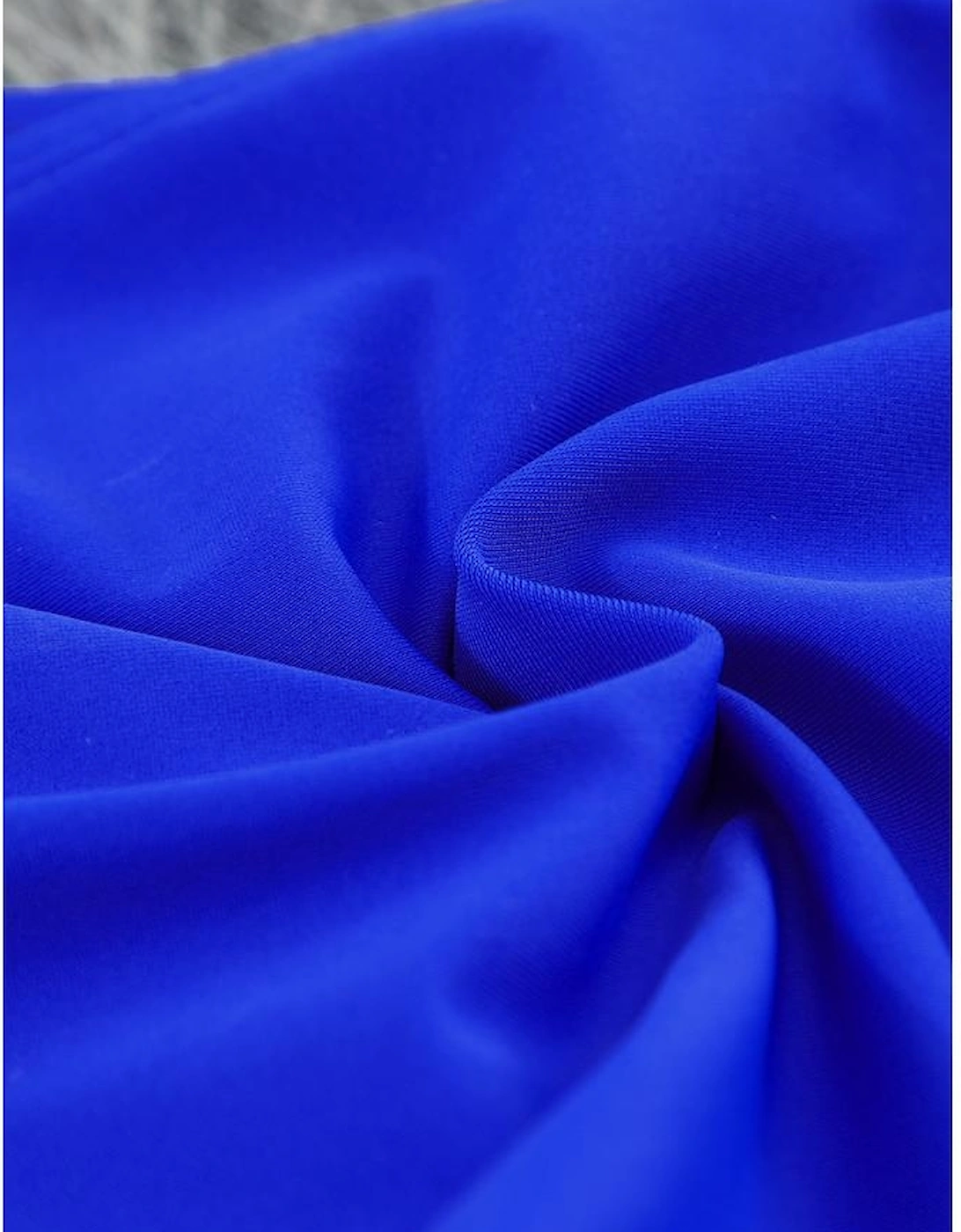 Sky Blue Twisted Bust Striped Bikini Set