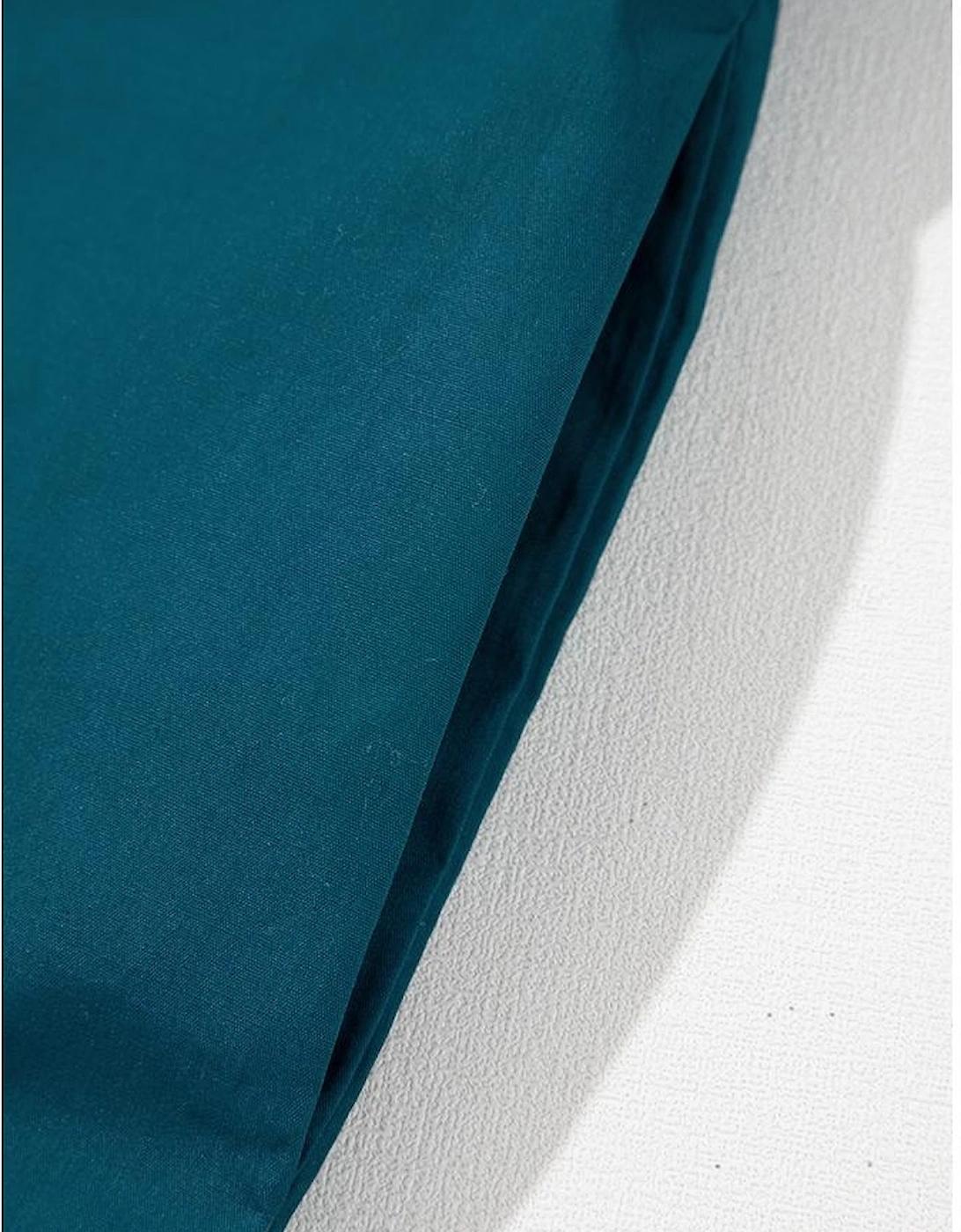 Blue Sapphire Colorblock Split V Neck Puff Sleeve Mini Dress