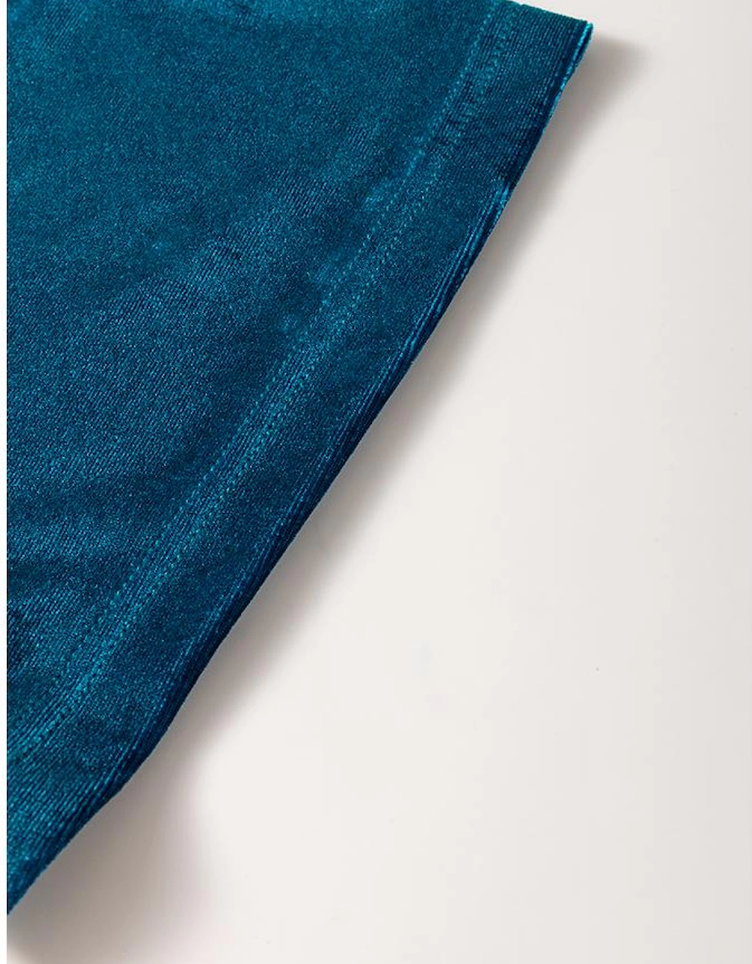 Prussian Blue Velvet Short Sleeve Shirred Waist Tiered Maxi Dress