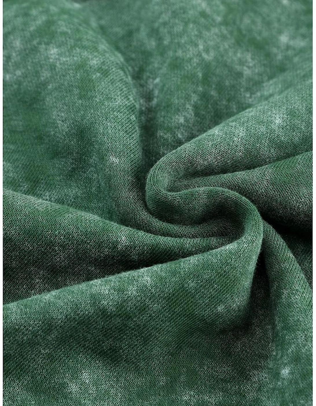 Green Vintage Washed Flap Pocket Button Shacket