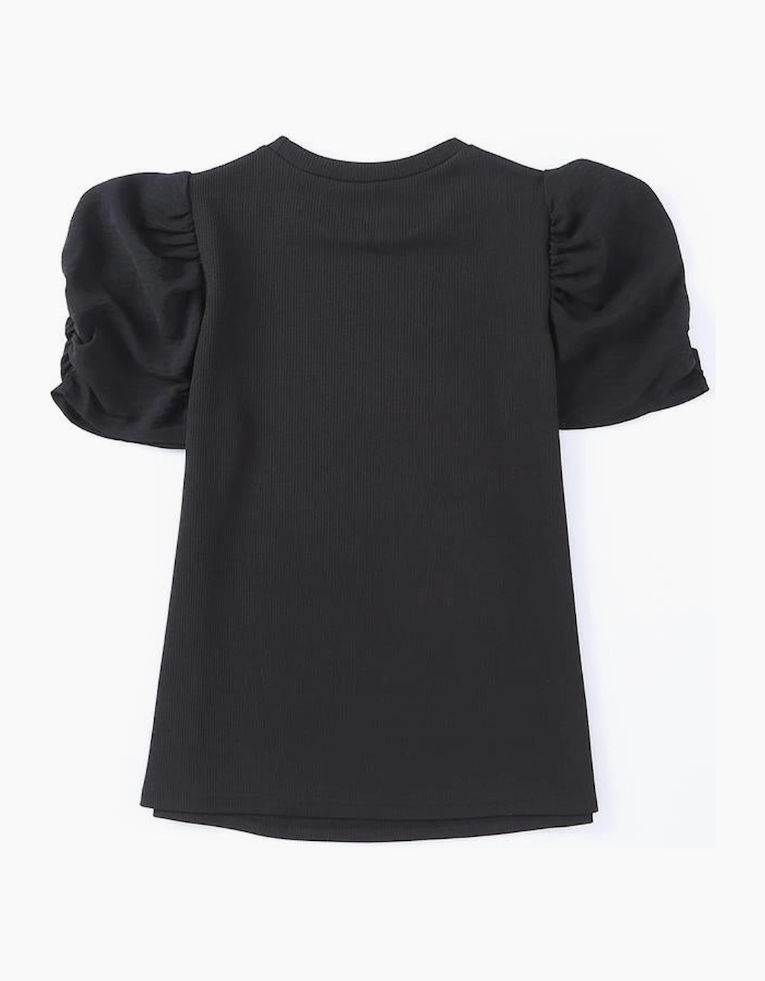 Azura Exchange Ribbed Puff Short Sleeve Top