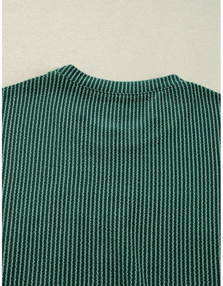 Evergreen Corded MERRY Graphic Long Sleeve Top and Shorts Set