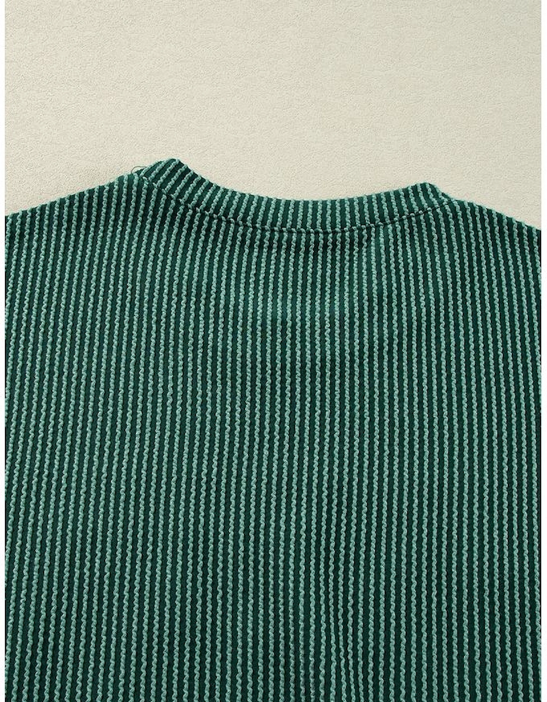 Evergreen Corded MERRY Graphic Long Sleeve Top and Shorts Set