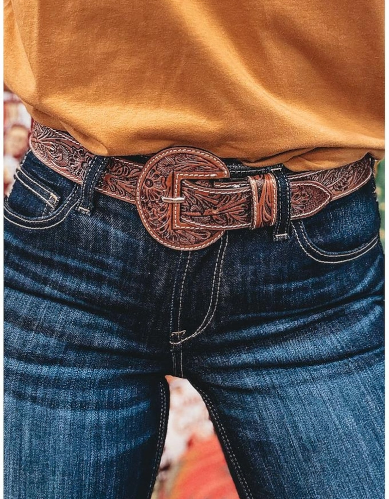 Sail Blue Western Stitch Patched Pocket Bootcut Jeans