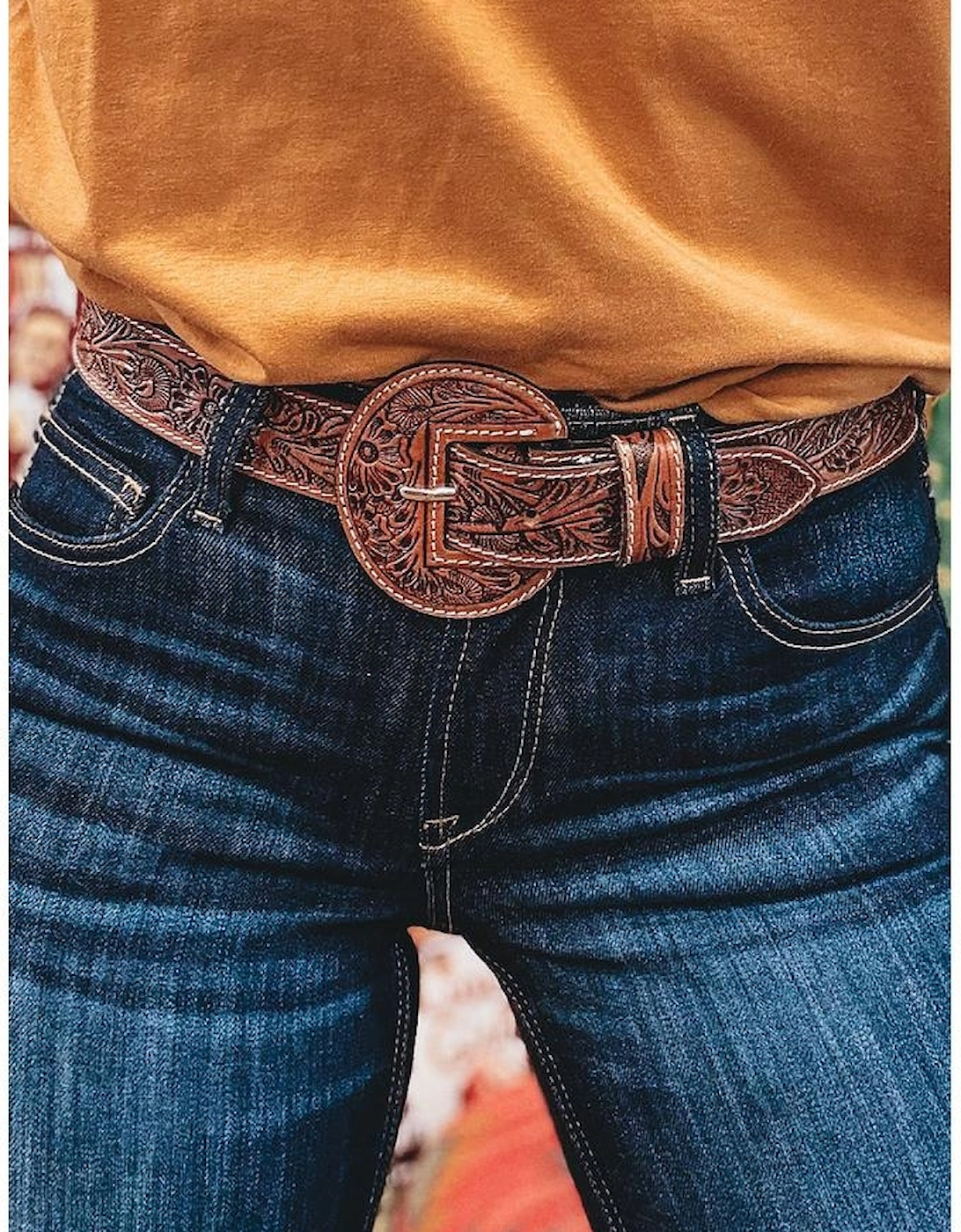 Sail Blue Western Stitch Patched Pocket Bootcut Jeans