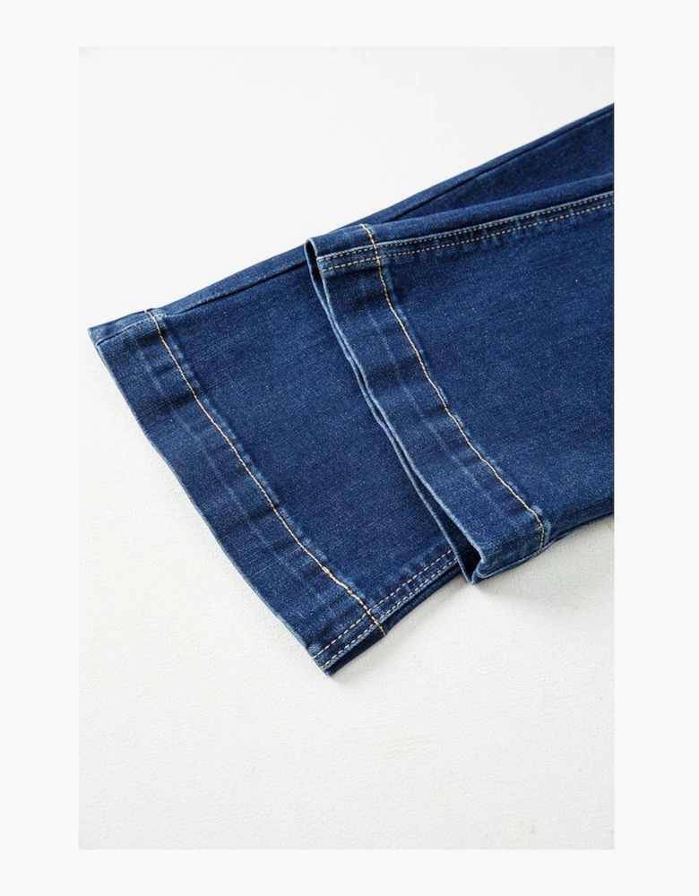 Sail Blue Western Stitch Patched Pocket Bootcut Jeans