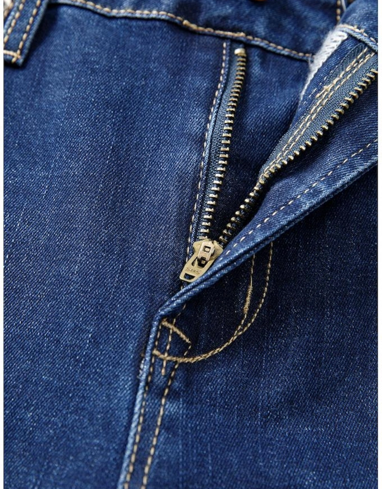 Sail Blue Western Stitch Patched Pocket Bootcut Jeans