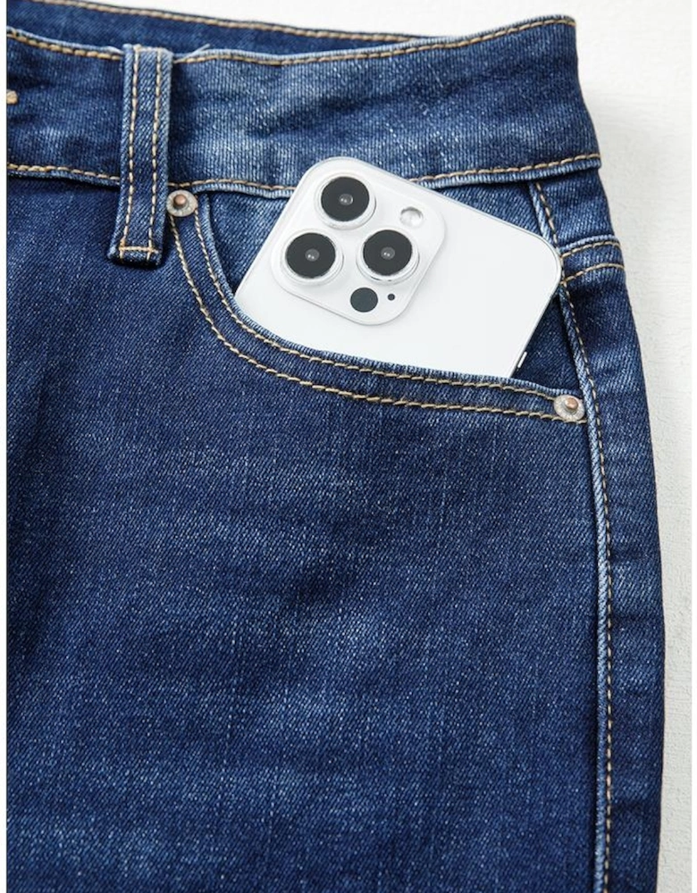 Sail Blue Western Stitch Patched Pocket Bootcut Jeans