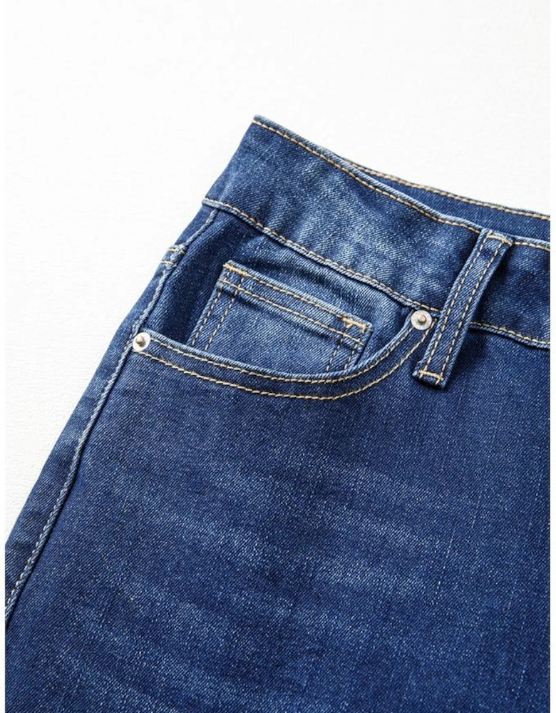 Sail Blue Western Stitch Patched Pocket Bootcut Jeans