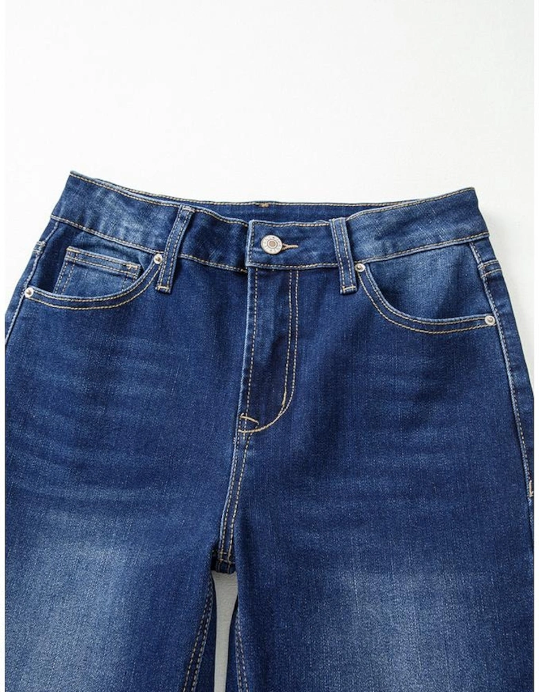 Sail Blue Western Stitch Patched Pocket Bootcut Jeans