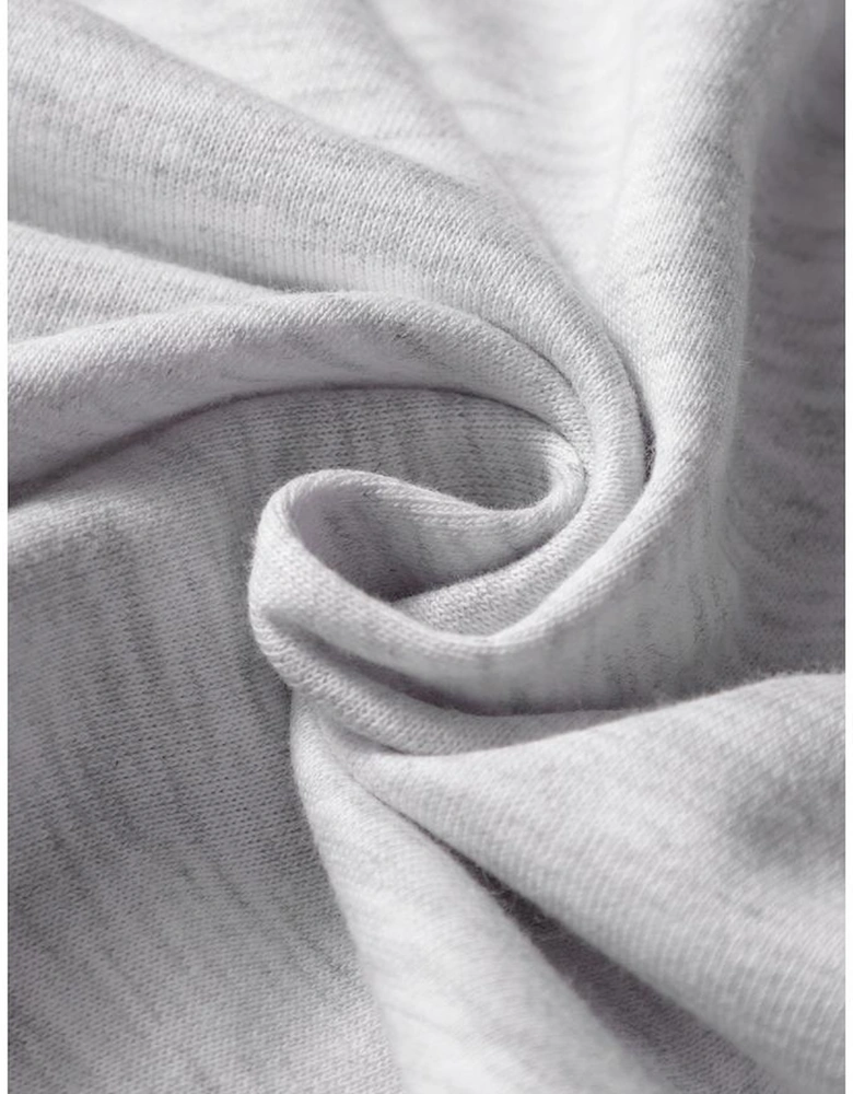 Light Grey French Terry Drawstring Mini Skort with Pockets